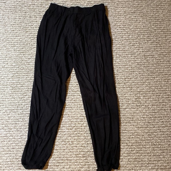 French Connection Black Cotton Tie front pants - US 6 - Picture 3 of 3